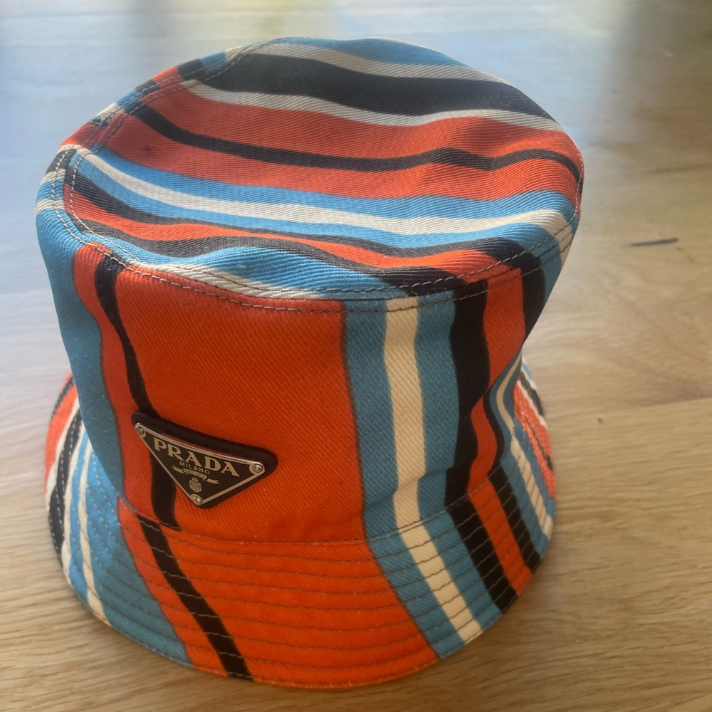 Prada Drill Bucket Hat Size: L